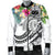 Polynesian Samoa Men's Bomber Jacket - Summer Plumeria (White) - Polynesian Pride