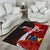 Cook Islands Polynesian Custom Personalised Area Rug - Coat Of Arm With Hibiscus - Polynesian Pride