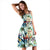 Hawaii Tropical Flower, Plant And Leaf Pattern Midi Dress - Polynesian Pride