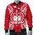 Samoa Polynesian Men's Bomber Jacket Map Red White - Polynesian Pride