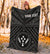 Kosrae Personalised Premium Blanket - Kosrae Flag In Polynesian Tattoo Style (Black) - Polynesian Pride