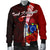 Cook Islands Polynesian Men's Bomber Jacket - Coat Of Arm With Hibiscus - Polynesian Pride