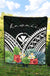 Hawaii Premium Quilt - Hawaii Coat of Arms & Polynesian Tropical Flowers White - Polynesian Pride