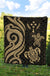 Kosrae Premium Quilt - Gold Tentacle Turtle - Polynesian Pride