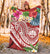 FSM Polynesian Premium Blanket - Summer Plumeria (Red) - Polynesian Pride