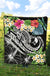 YAP Polynesian Premium Quilt - Summer Plumeria (Black) - Polynesian Pride