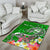 Guam Custom Personalised Area Rug - Turtle Plumeria (Green) - Polynesian Pride