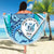 Niue Beach Blanket - Custom Personalised Turtle Under The Sea Style - Polynesian Pride