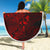 American Samoa Polynesia Beach Blanket Turtle Hibiscus Red - Polynesian Pride