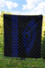 Hawaii Kakau Makau Fish Hook Polynesian Premium Quilt - Blue - Polynesian Pride