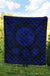 Hawaii Premium Quilt - Hawaii Map Honu Hibiscus Blue Polynesian Premium Quilt - Polynesian Pride