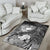 Custom Personalised Samoa Area Rug- Humpback Whale with Tropical Flowers (White) - Polynesian Pride