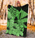 Hawaii Turtle Premium Blanket Polynesian Hibiscus Art Ver 2.0 Green AH - Polynesian Pride