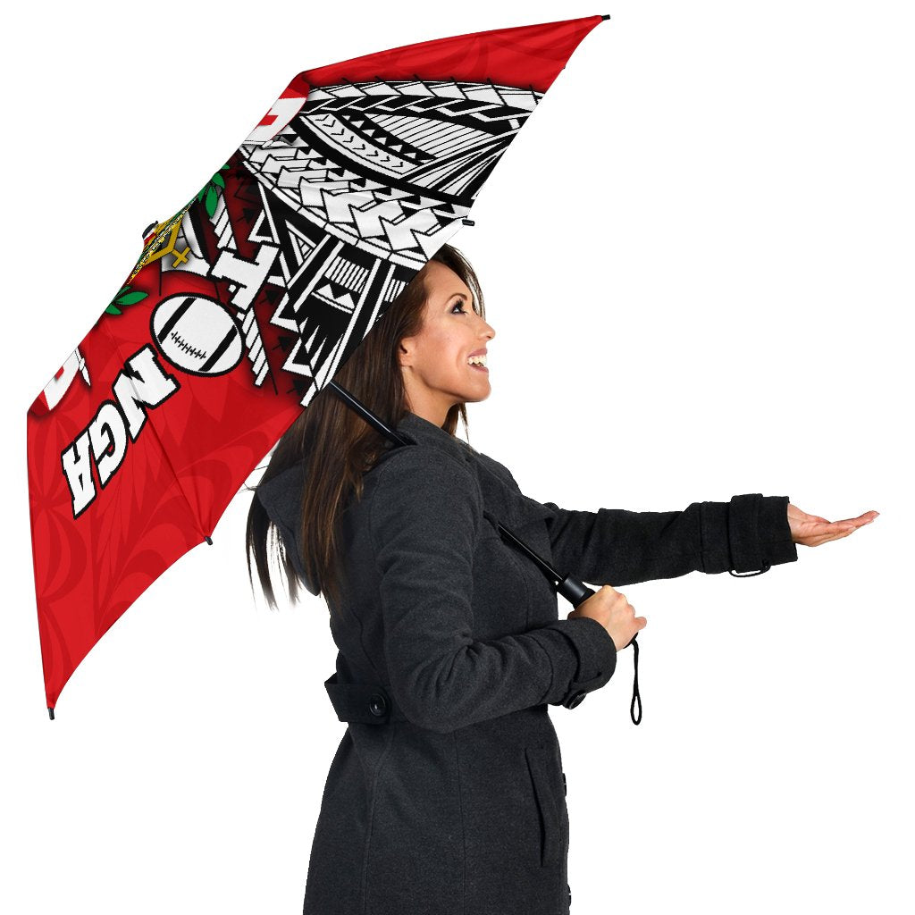 Tonga Rugby All Over Print Umbrellas Polynesian Style Pinwheel - Polynesian Pride