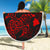 Turtle Hibiscus Map Red Beach Blanket - Polynesian Pride