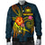 Polynesian Hawaii Men's Bomber Jacket - Legend of Samoa (Blue) - Polynesian Pride