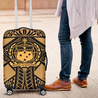 Samoa Polynesian Luggage Covers - Samoa Gold Seal with Polynesian Tattoo - Polynesian Pride