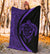 Hawaii Turtle Map Polynesian Premium Blanket - Purple - Circle Style - Polynesian Pride