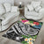 Polynesian American Samoa Area Rug - Summer Plumeria (Black) - Polynesian Pride