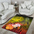 Guam Area Rug - Humpback Whale with Tropical Flowers (Yellow) - Polynesian Pride