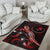 Yap Polynesian Area Rugs - Turtle With Blooming Hibiscus Red - Polynesian Pride