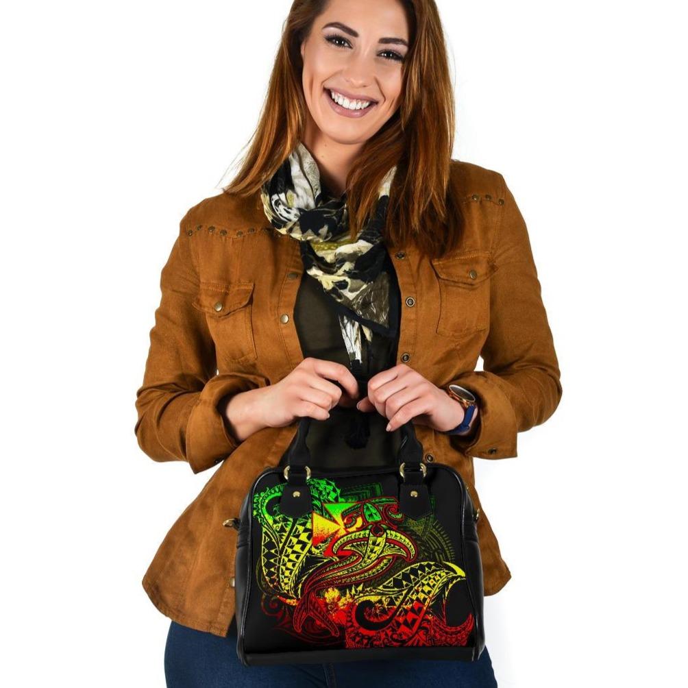 Polynesian Wallis and Futuna Shoulder Handbag - Reggae Shark Polynesian Tattoo One Size Reggae - Polynesian Pride