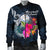 Marshall Islands Polynesian Men's Bomber Jacket - Tropical Flower - Polynesian Pride