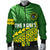 Cook Islands Rugby Men Bomber Jacket Coconut Leaves - The Kuki's - Polynesian Pride