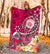 Hawaii Polynesian Premium Blanket - Hawaii Seal With Turtle Plumeria (Pink) - Polynesian Pride