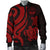 Marshall Islands Men's Bomber Jacket - Tentacle Turtle Red - Polynesian Pride