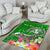 Tonga Custom Personalised Area Rug - Turtle Plumeria (Green) - Polynesian Pride