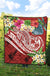 Tonga Polynesian Premium Quilt - Summer Plumeria (Red) - Polynesian Pride