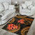 Fiji Polynesian Area Rug - Gold Plumeria Crest - Polynesian Pride