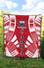 Samoa Premium Quilt - Samoa Coat Of Arms Polynesian White Tattoo (Red) - Polynesian Pride