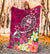 Guam Premium Blanket - Turtle Plumeria (Pink) - Polynesian Pride