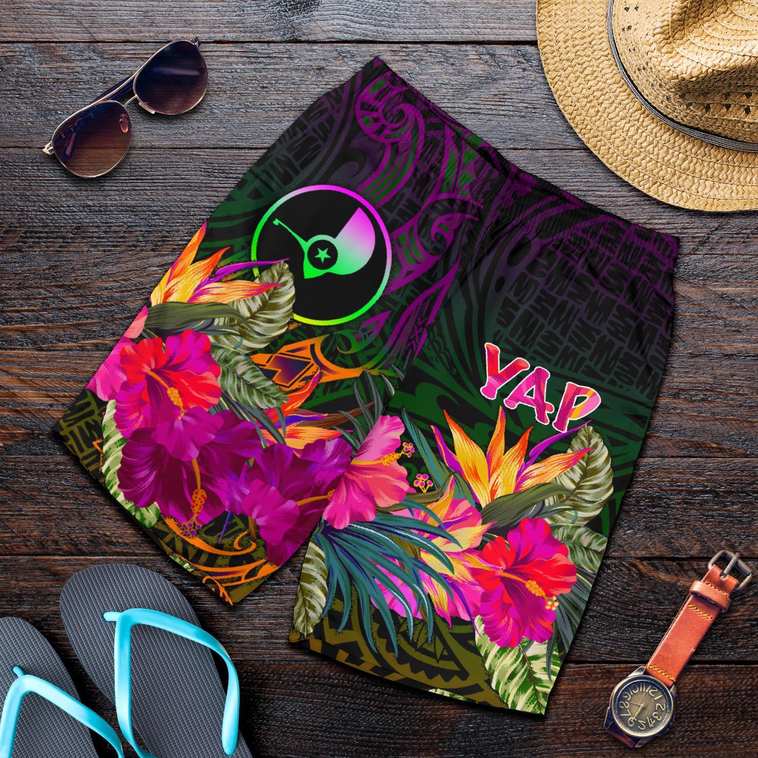 YAP Men's Shorts - Summer Hibiscus Reggae - Polynesian Pride