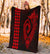 Hawaii Kakau Makau Fish Hook Polynesian Premium Blanket - Red - Polynesian Pride