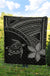 Hawaii Quilt - Hawaii Turtle Plumeria Quilt Grey - Polynesian Pride