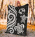 Tonga Polynesian Premium Blanket - White Tentacle Turtle - Polynesian Pride