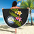 Marshall Islands Custom Personalised Beach Blanket - Plumeria Tribal - Polynesian Pride