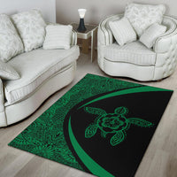 Hawaii Turtle Polynesian Area Rug Circle Style Green - Polynesian Pride