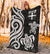 Fiji Polynesian Premium Blanket - White Tentacle Turtle - Polynesian Pride