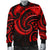 New Zealand Maori Mangopare Men Bomber Jacket Polynesian - Red - Polynesian Pride