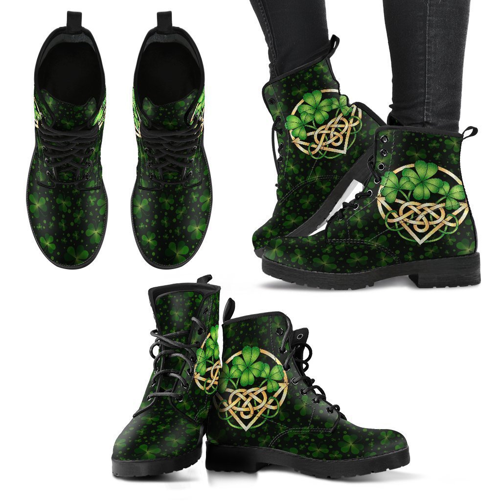 Ireland Celtic Leather Boots - Happy St. Patricks Day Boots 1 - Polynesian Pride
