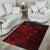 Tonga Area Rugs Turtle Hibiscus Red - Polynesian Pride