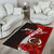 Vanuatu Polynesian Custom Personalised Area Rug - Coat Of Arm With Hibiscus - Polynesian Pride