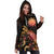 Nauru Polynesian Hoodie Dress - Turtle With Blooming Hibiscus Gold - Polynesian Pride