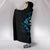 Cook Islands Hooded Blanket - Turquoise Hibiscus - Polynesian Pride