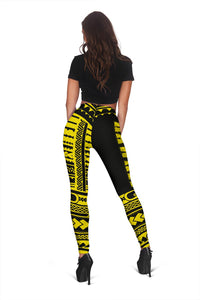 Hawaii Polynesian Leggings Yellow - Fashion - Polynesian Pride