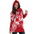 Tonga Polynesian Hoodie Dress Map Red White - Polynesian Pride